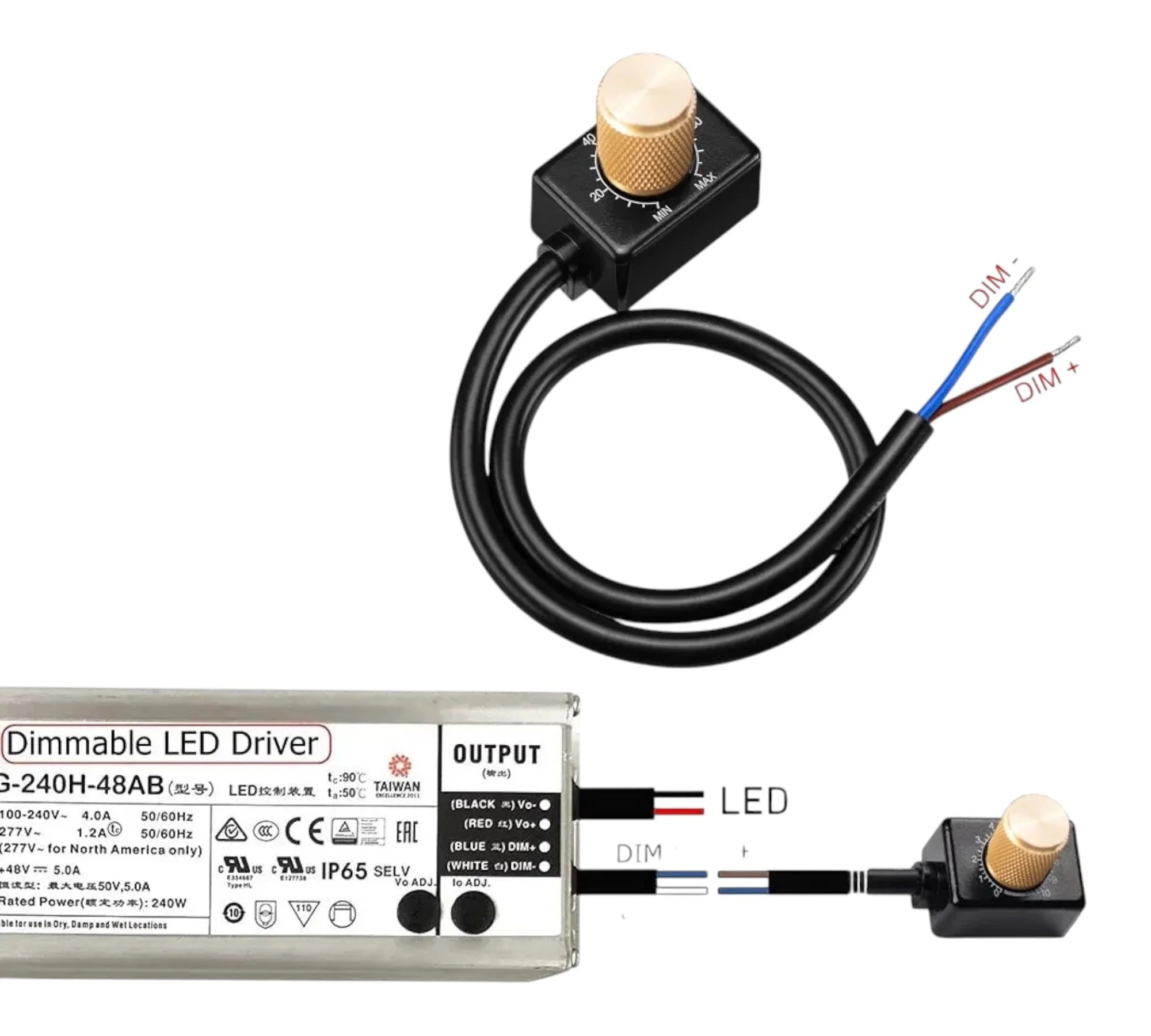 Low Voltage 0–10V LED Dimmer – Rotary Controller