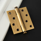 Plain Brass Butt Hinge — 4" or 5" H × 3.46" W