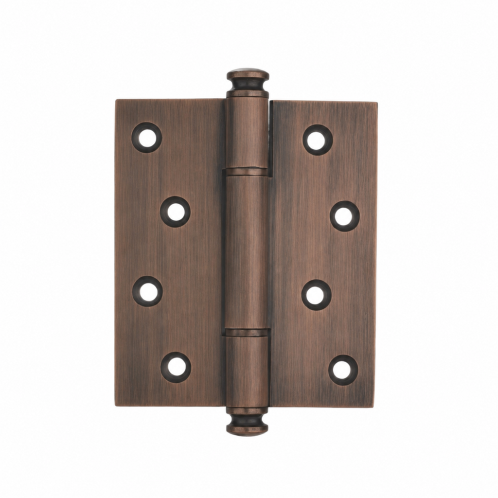 Plain Brass Butt Hinge — 4" or 5" H × 3.46" W