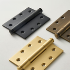 Plain Brass Butt Hinge — 4" H × 3.3" W