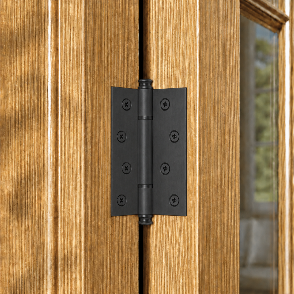 Plain Brass Butt Hinge — 4" or 5" H × 3.46" W