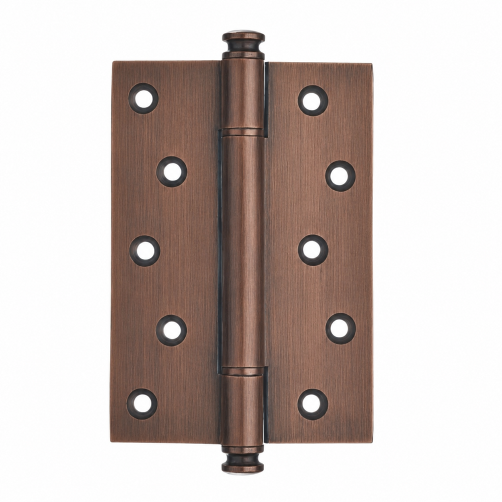 Plain Brass Butt Hinge — 4" or 5" H × 3.46" W
