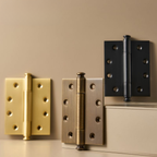 Plain Brass Butt Hinge — 4" H × 3.3" W