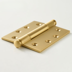 Plain Brass Butt Hinge — 4" H × 3.3" W