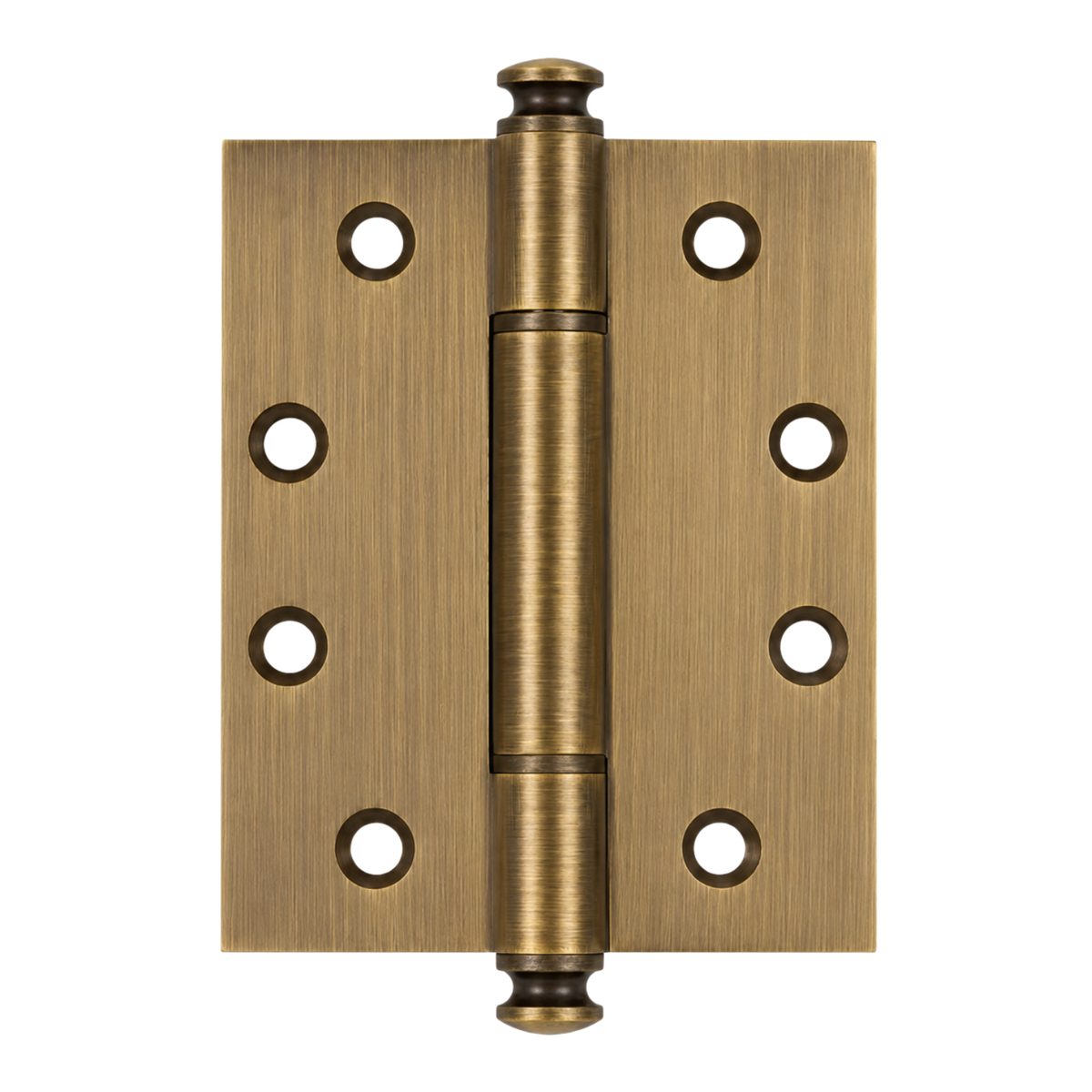 Plain Brass Butt Hinge — 4" H × 3.3" W