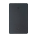 1-gang blank wall plate in Matte Black finish (coated brass)