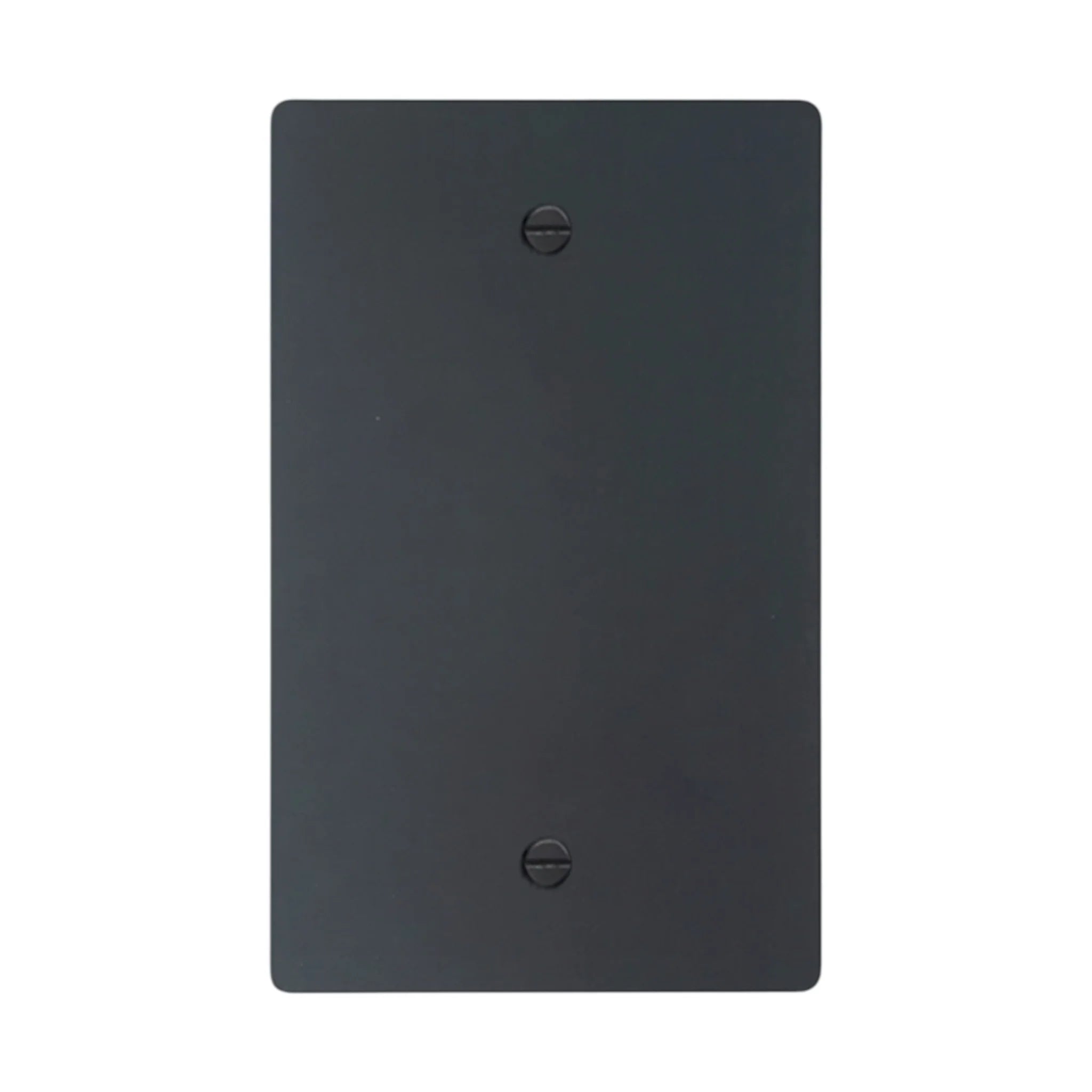 1-gang blank wall plate in Matte Black finish (coated brass)