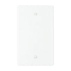 1-gang blank wall plate in White finish (coated brass)