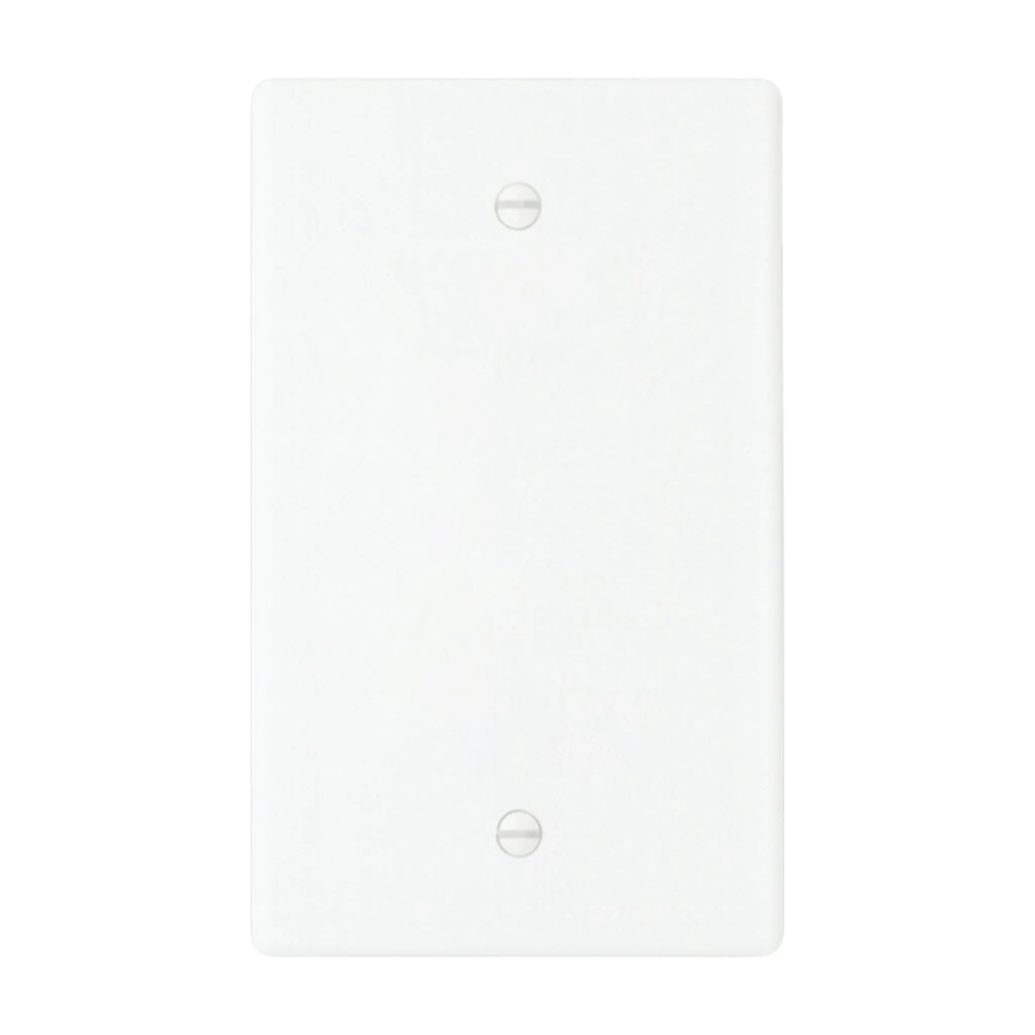 1-gang blank wall plate in White finish (coated brass)