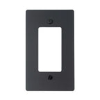 Matte Black solid brass decorator wall plate / outlet cover with flat black finish