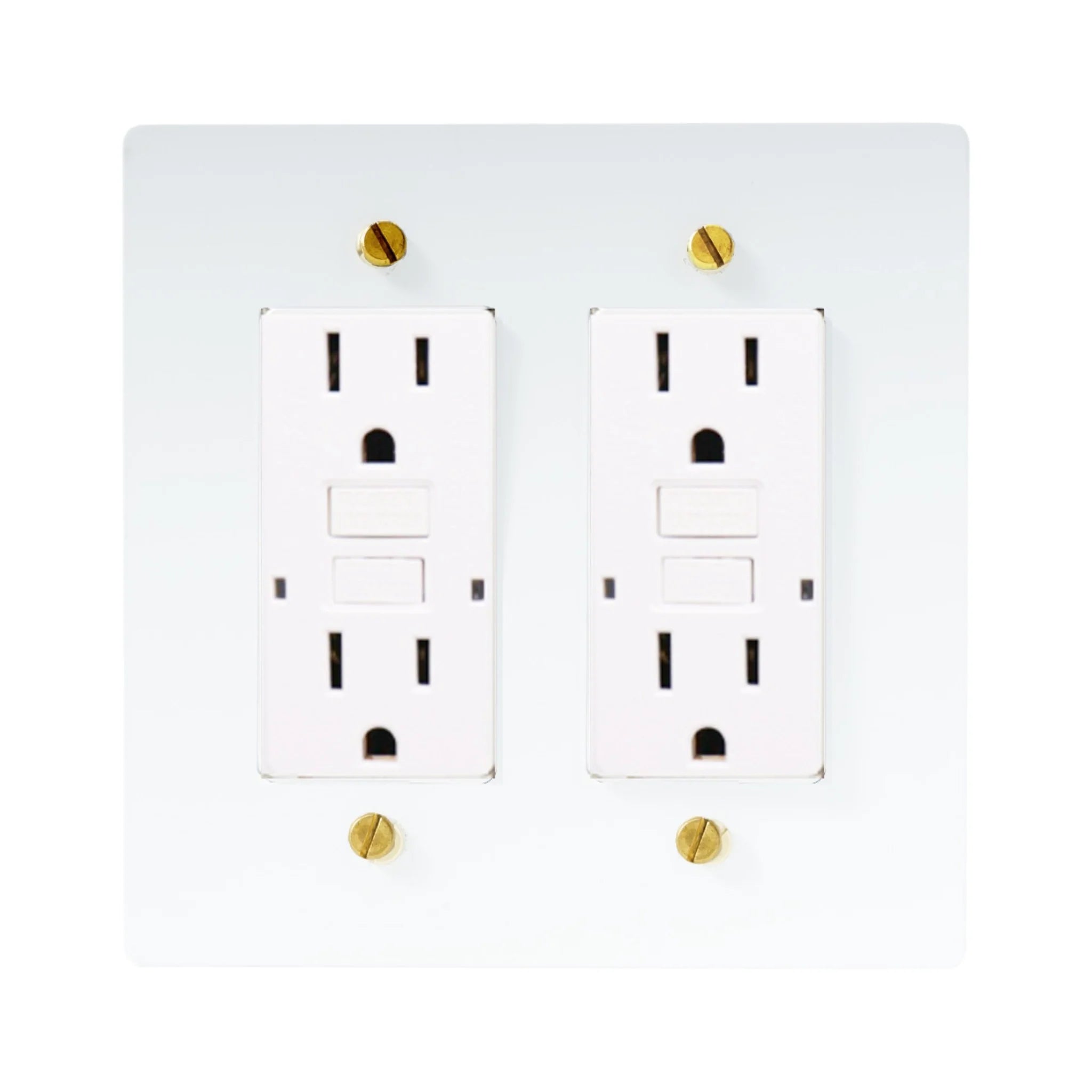 Solid Brass 2-Gang Outlet (4plugs)
