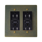 Solid Brass 2-Gang Outlet (4plugs)
