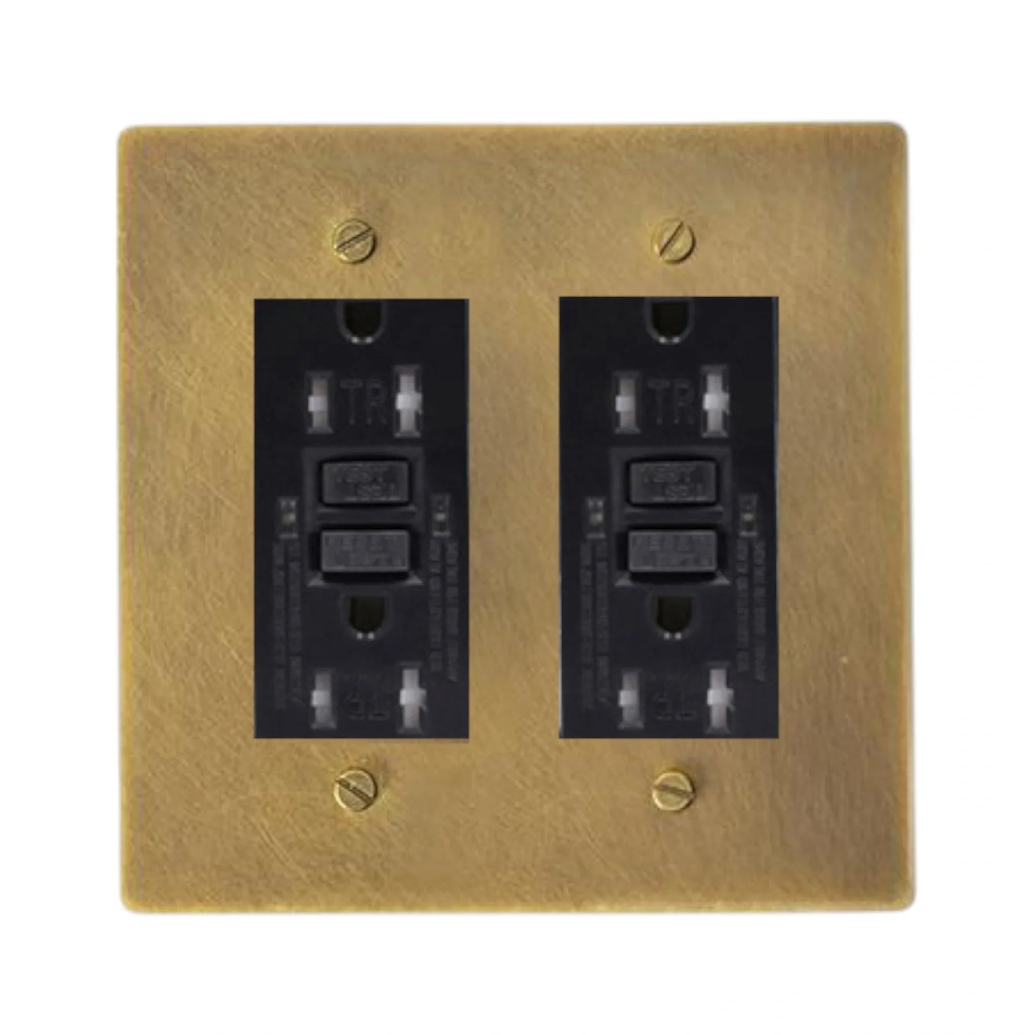 Solid Brass 2-Gang Outlet (4plugs)