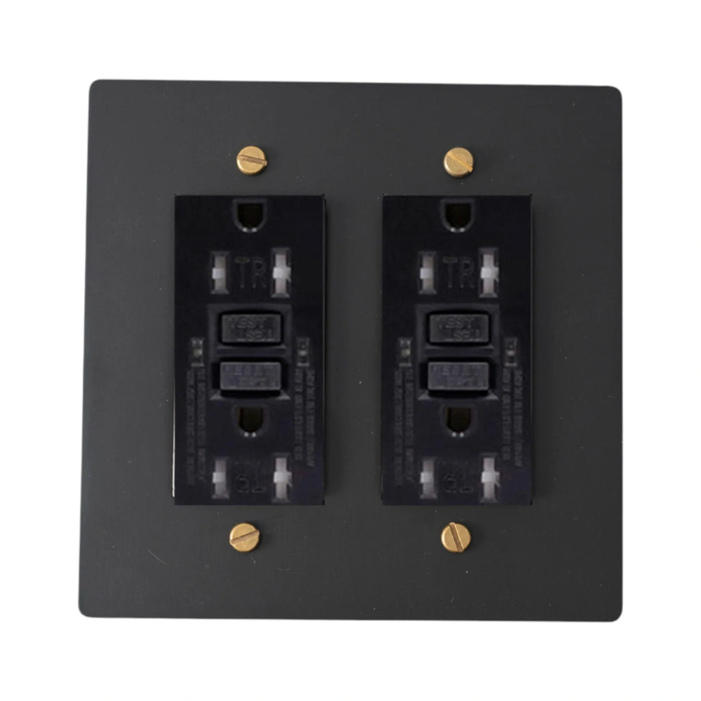 Solid Brass 2-Gang Outlet (4plugs)
