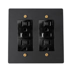 Solid Brass 2-Gang Outlet (4plugs)