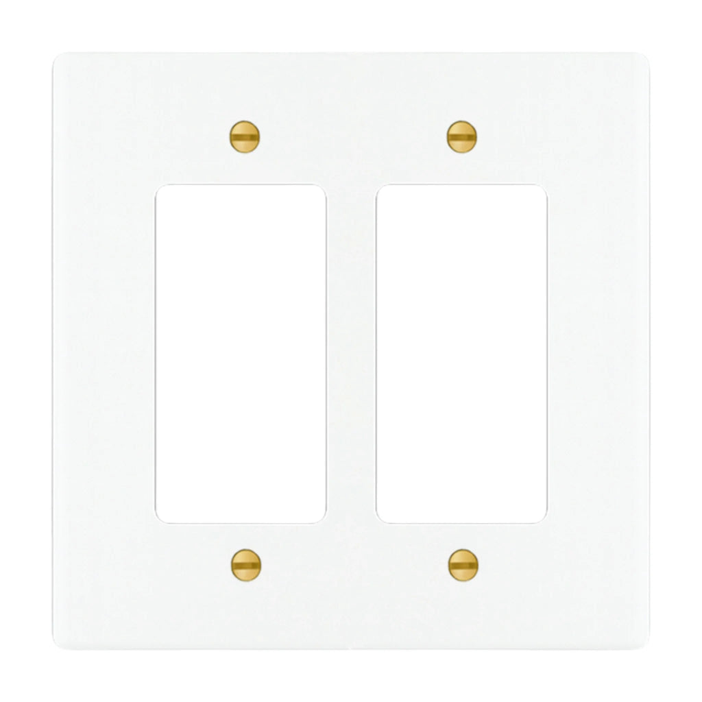 2-Gang Brass Decorator Wall Plate