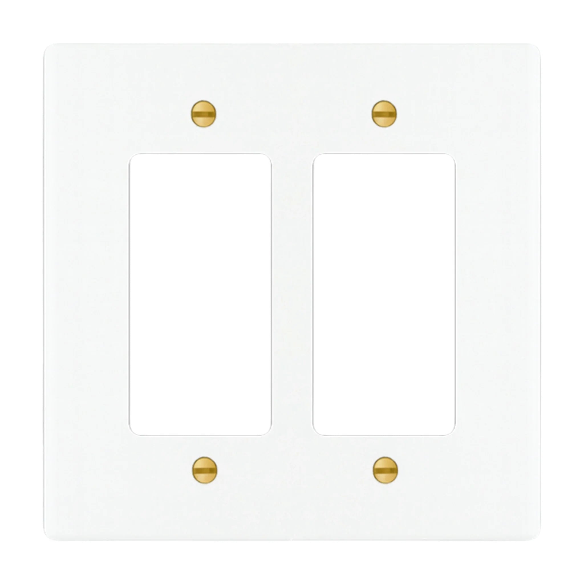2-Gang Brass Decorator Wall Plate