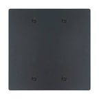 2-gang blank wall plate in Matte Black finish (coated brass)