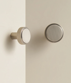 Solid Brass Knurled Knob – Brushed Nickel Luxury Cabinet Handle