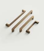 Solid Brass Handle – Simple Antique Brass Cabinet & Drawer Pull