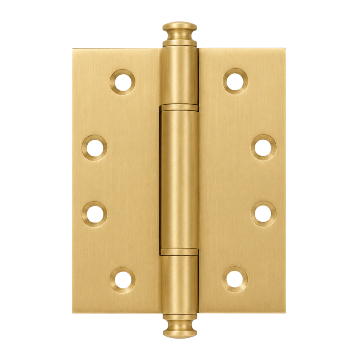 Plain Brass Butt Hinge — 4" H × 3.3" W