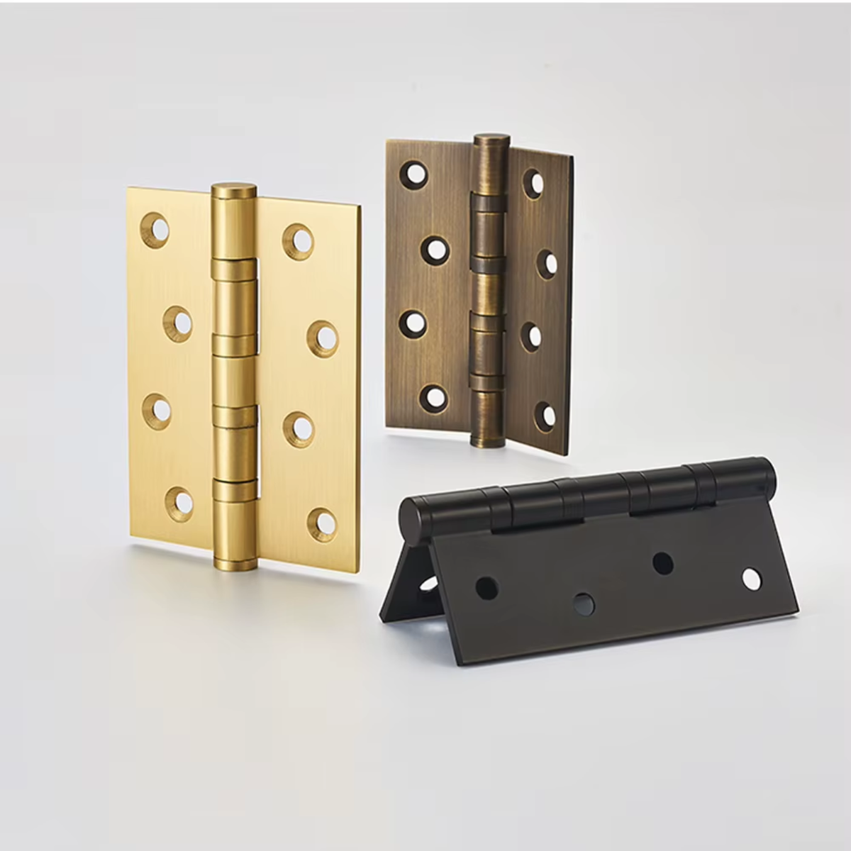 Stepped Brass Butt Hinge — 4" or 5" H × 3.03" W