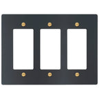 3-Gang Solid Brass Decorator Wall Plate (Decora / Rocker / GFCI)