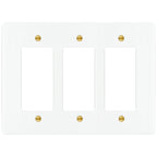 3-Gang Solid Brass Decorator Wall Plate (Decora / Rocker / GFCI)