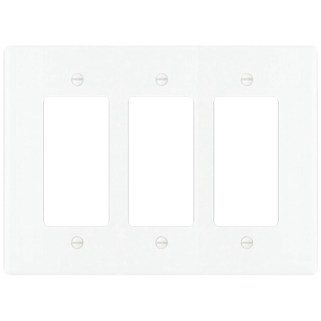 3-Gang Solid Brass Decorator Wall Plate (Decora / Rocker / GFCI)