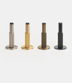 Brass Knurled Door Stopper – Heavy-Duty Floor & Wall Mount