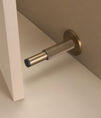 Brass Knurled Door Stopper – Heavy-Duty Floor & Wall Mount