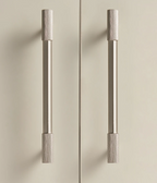 Solid Brass Knurled Knob – Brushed Nickel Luxury Cabinet Handle