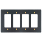 4-Gang Solid Brass Decorator Wall Plate / Outlet Cover (Decora/Rocker/GFCI)