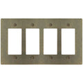 4-Gang Solid Brass Decorator Wall Plate / Outlet Cover (Decora/Rocker/GFCI)