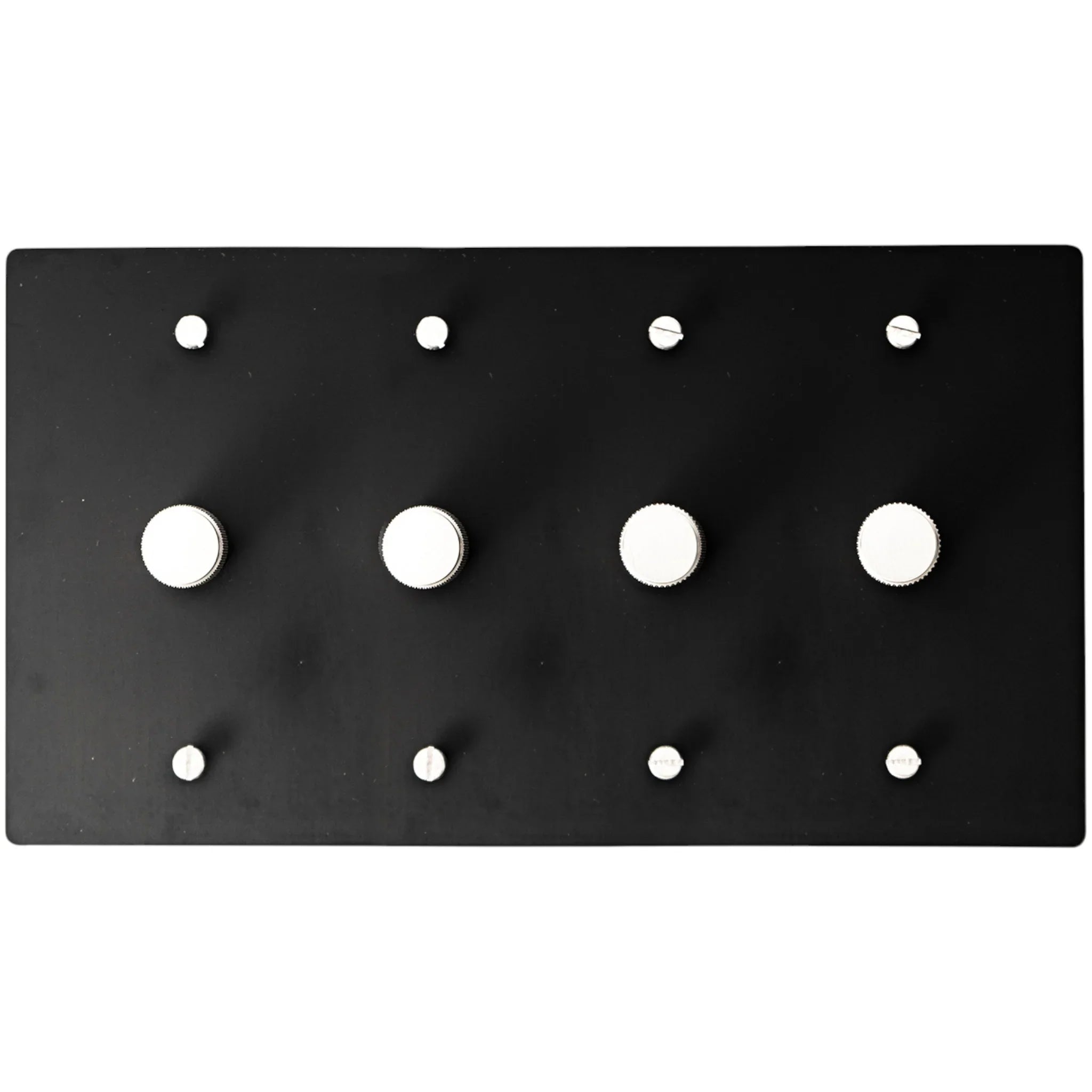 4 gang rotary dimmer switch with a silver knobs