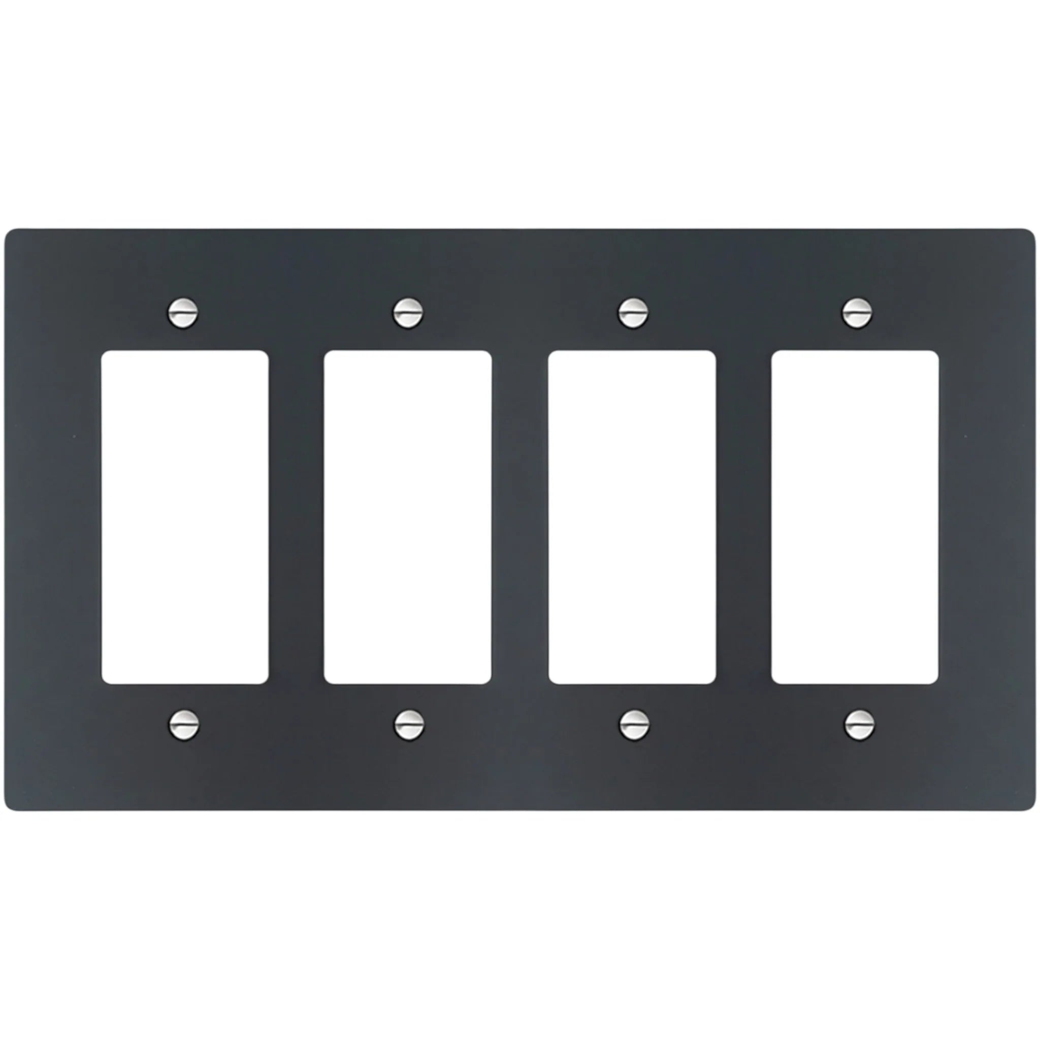 4-Gang Solid Brass Decorator Wall Plate / Outlet Cover (Decora/Rocker/GFCI)
