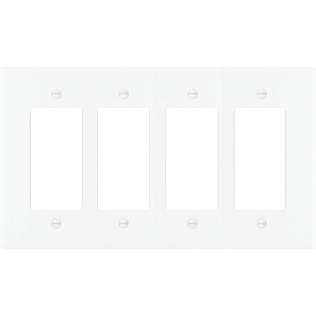 4-Gang Solid Brass Decorator Wall Plate / Outlet Cover (Decora/Rocker/GFCI)