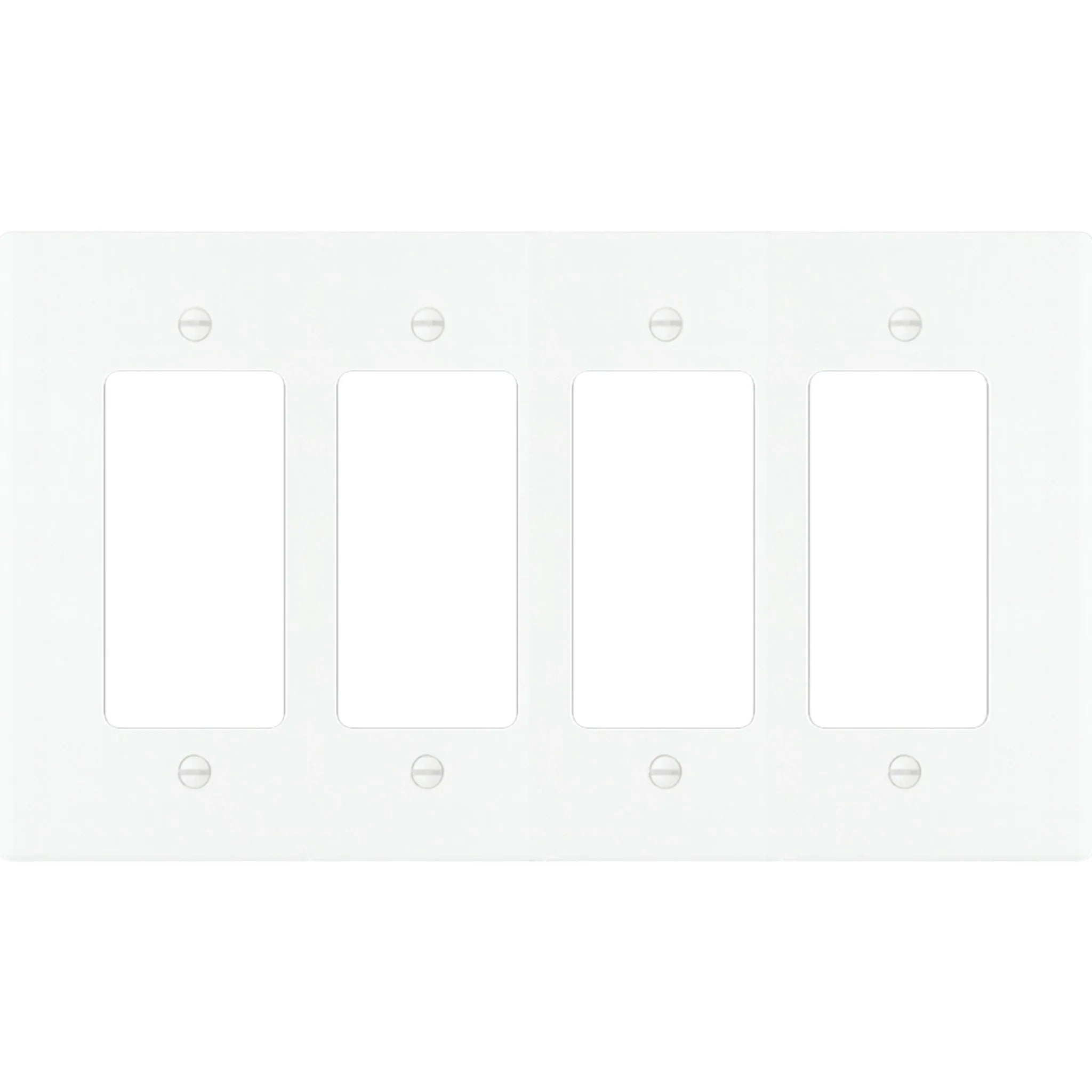 4-Gang Solid Brass Decorator Wall Plate / Outlet Cover (Decora/Rocker/GFCI)
