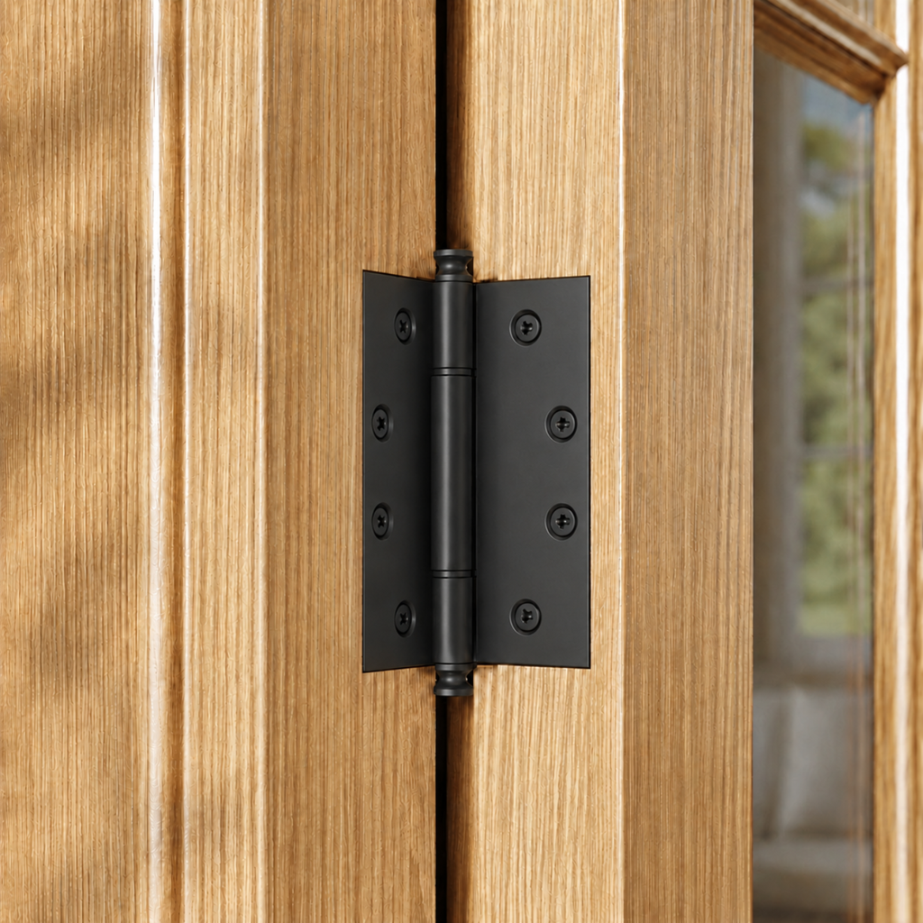Plain Brass Butt Hinge — 4" H × 3.3" W