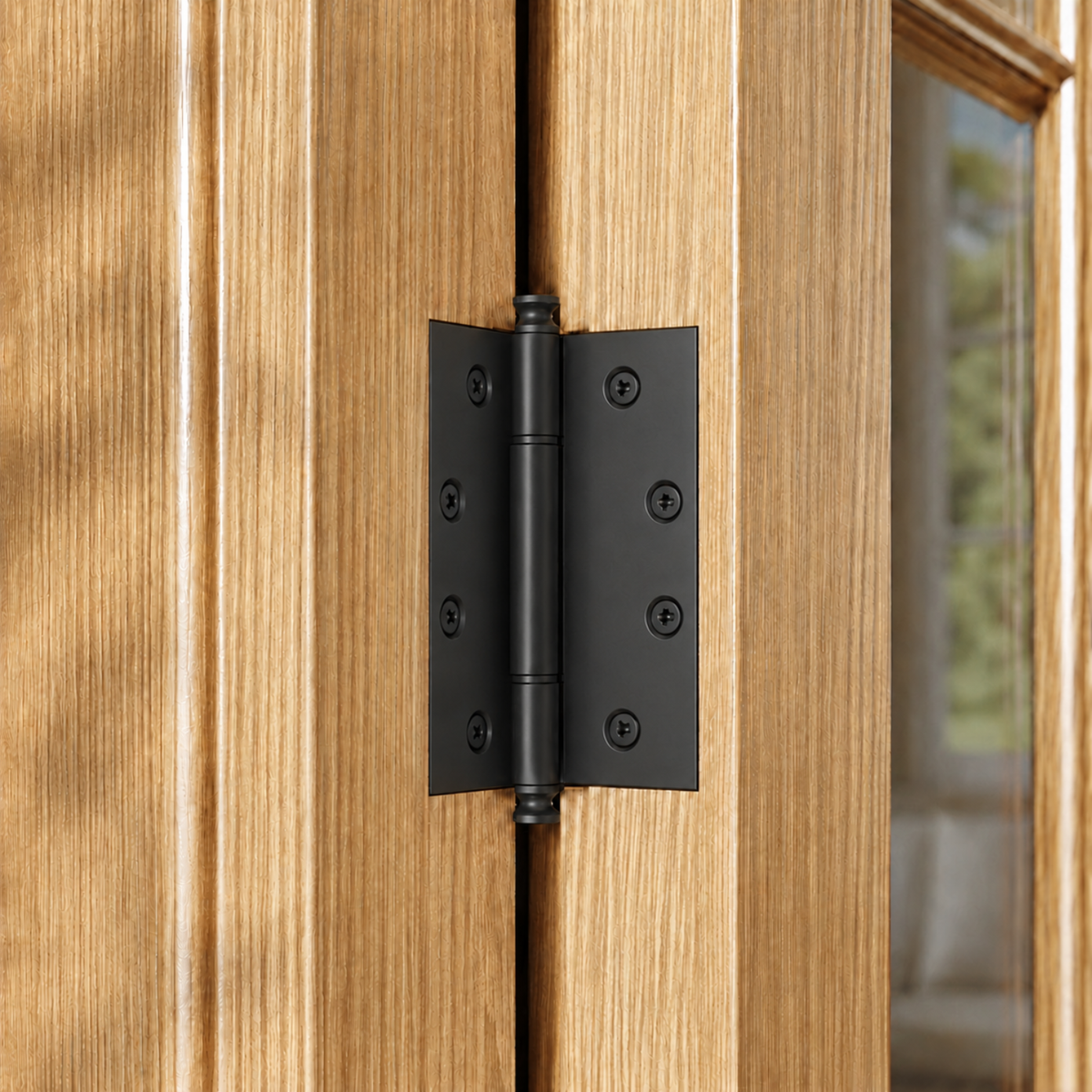 Plain Brass Butt Hinge — 4" H × 3.3" W