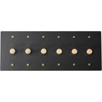 6-Gang Solid Brass Knurled Rotary Dimmer Light Switch