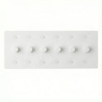 6 gang rotary dimmer full white on a white background