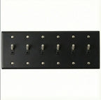 6-Gang Solid Brass Knurled Toggle Light Switch