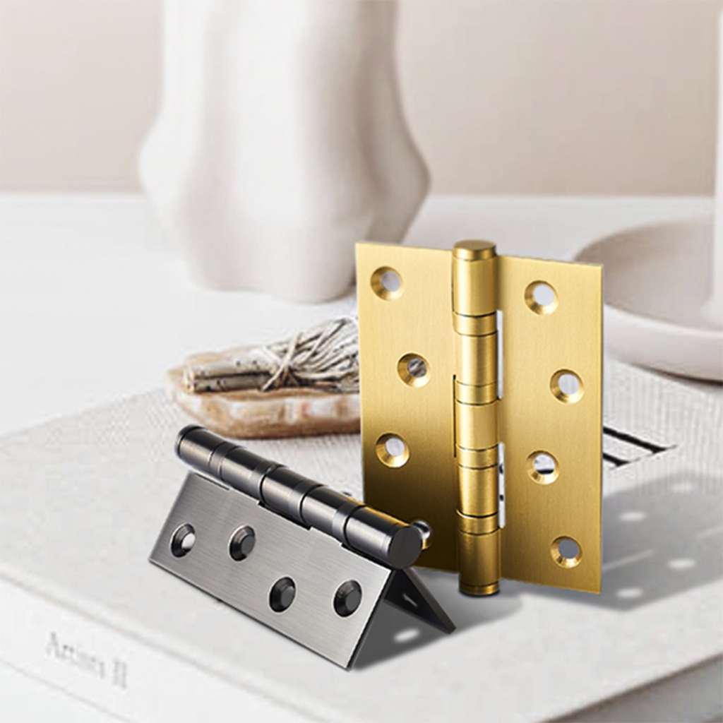 Stepped Brass Butt Hinge — 4" or 5" H × 3.03" W