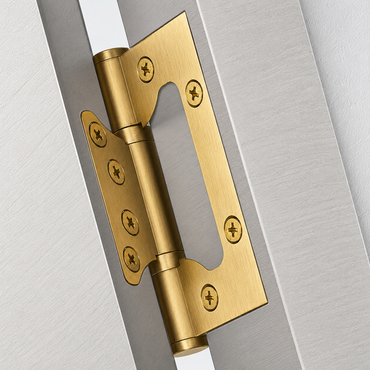Butterfly Brass Hinge — 4.02" H × 2.52" W
