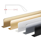 Hidden Cabinet Edge Pull Handle – Aluminum Kitchen Drawer & Cupboard Pull