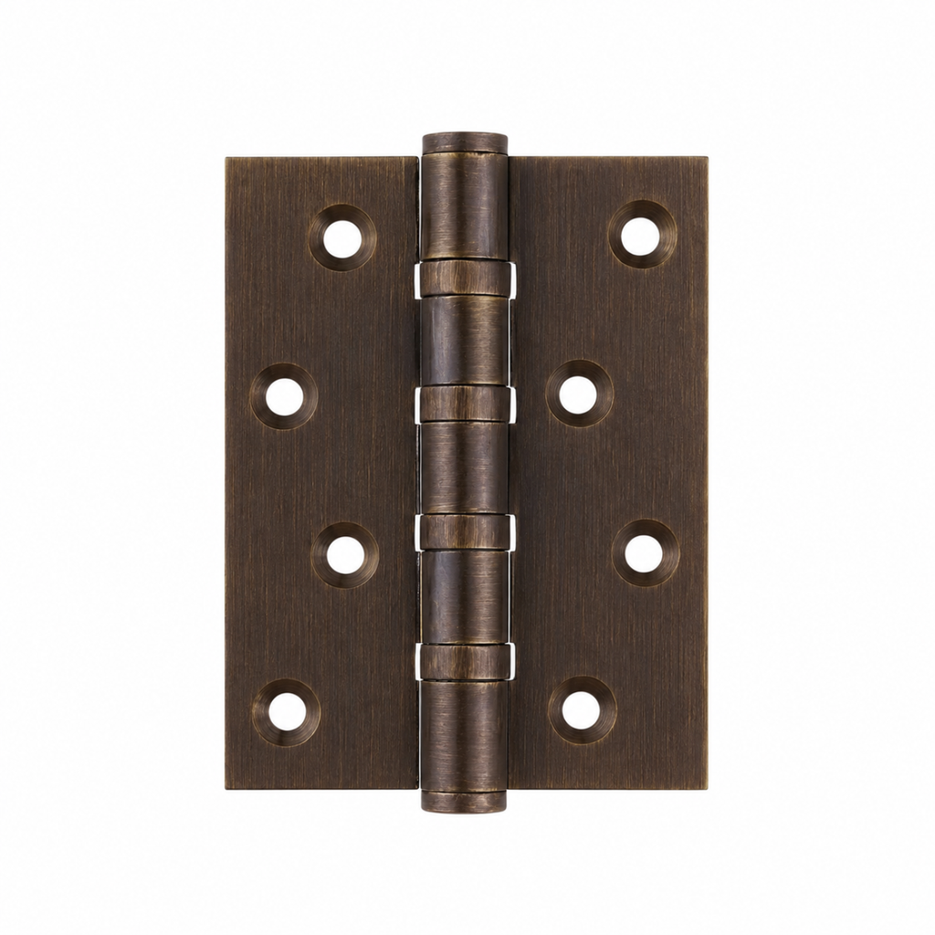 Stepped Brass Butt Hinge — 4" or 5" H × 3.03" W