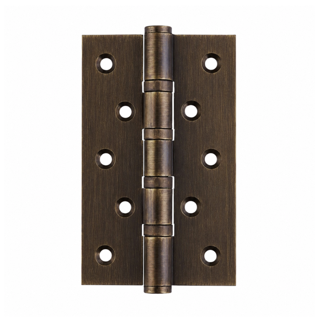 Stepped Brass Butt Hinge — 4" or 5" H × 3.03" W