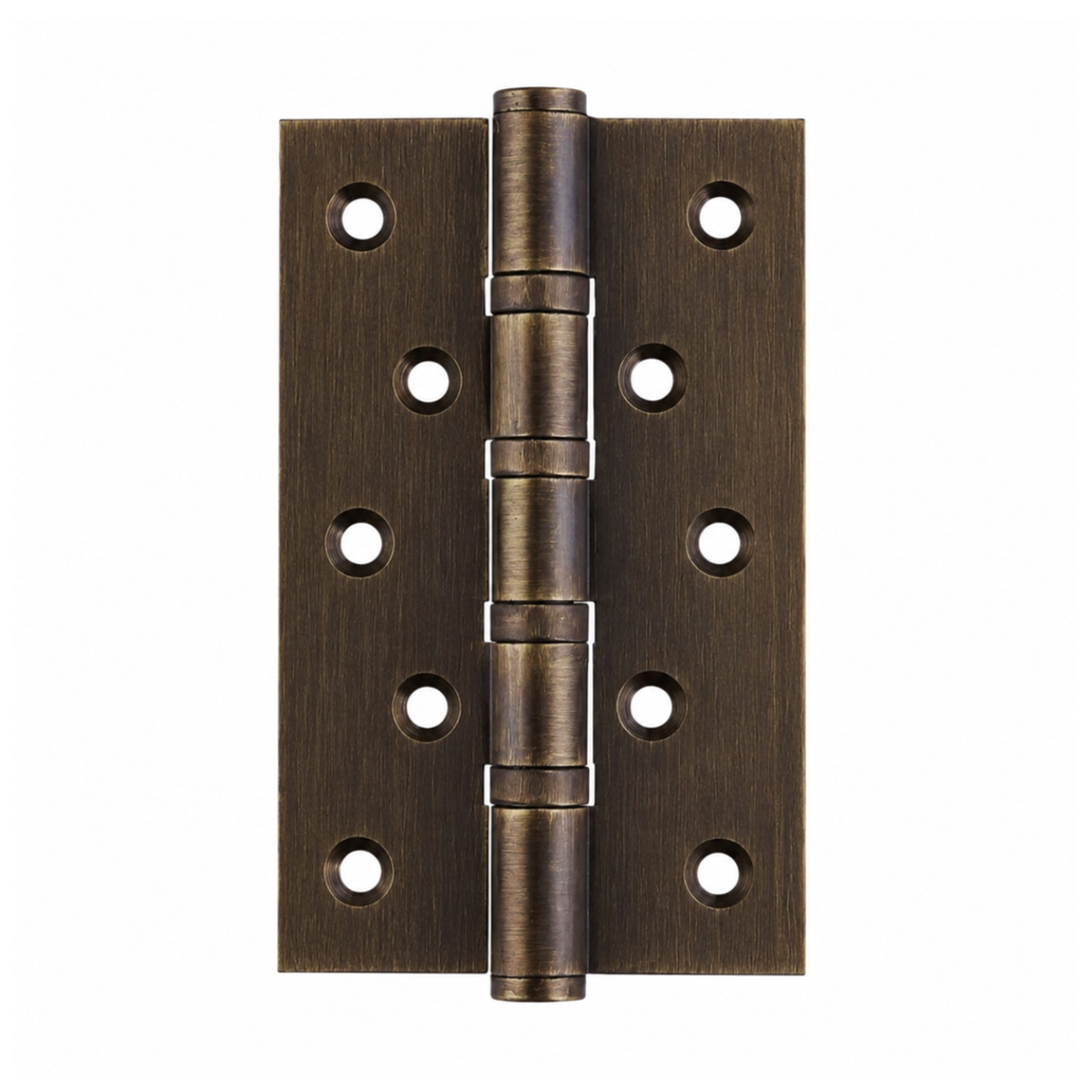 Stepped Brass Butt Hinge — 4" or 5" H × 3.03" W