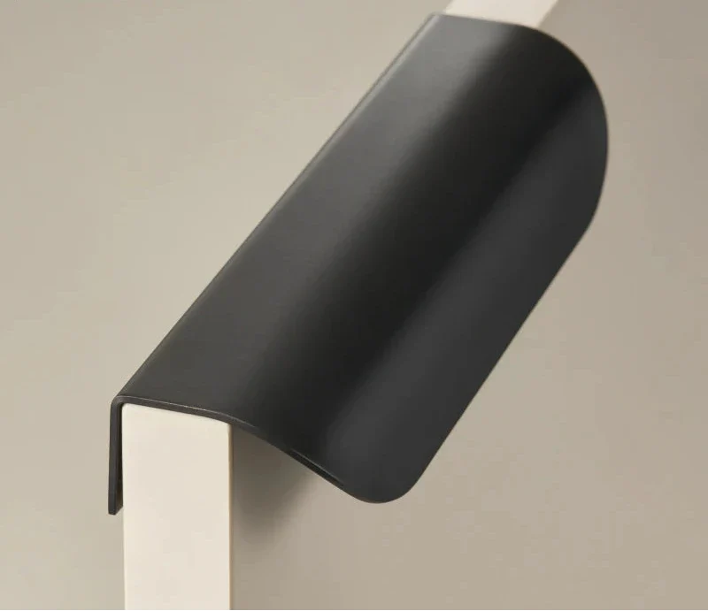 Brass Fold Edge Pull Handle – Curved Cabinet & Drawer Pull